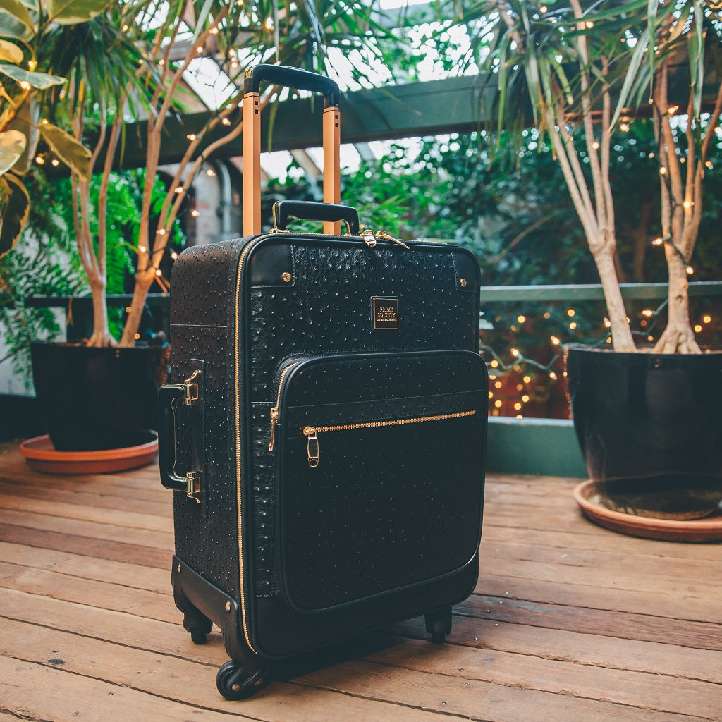 The Crown Collection Black Roller Luggage - Prime Society
